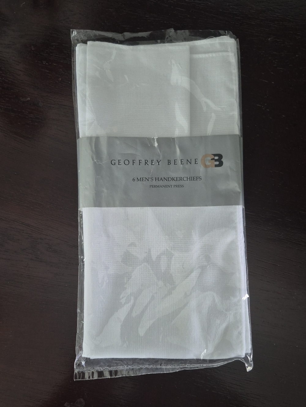 Geoffrey Beene White Men’s Handkerchiefs - Pack of 6
